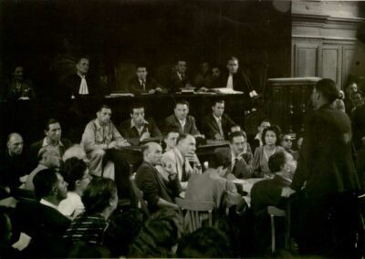Momento del juicio contra René Bach en Carcasonne, 27/07/1945. Archivo de Pablo Iglesias Núñez.